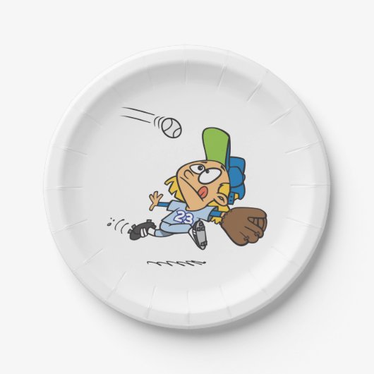 Assiettes En Carton Attraper Un Baseball (Devant)
