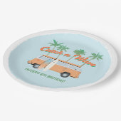 Assiettes En Carton Attraper un Surf de vague à tout âge Joyeux annive (Angle)