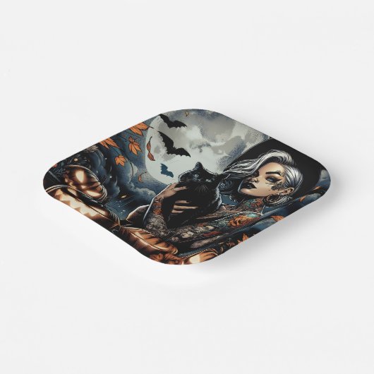 Assiettes En Carton Attraper une chambre | Sorcière à thème Halloween  (Angulaire)