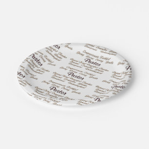 Assiettes En Carton Attributs de pasteur