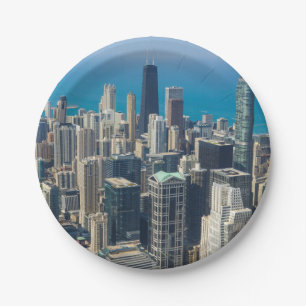 Assiettes En Carton Au-dessus de Chicago