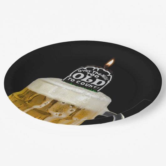 Assiettes En Carton Au-dessus de la colline Tombstone Anniversaire (Angle)