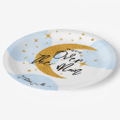 Assiettes En Carton Au-dessus de la lune imaginaire anniversaire de en (Angle)