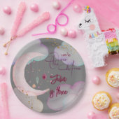 Assiettes En Carton Au-dessus de la lune imaginaire anniversaire de en (Fête)