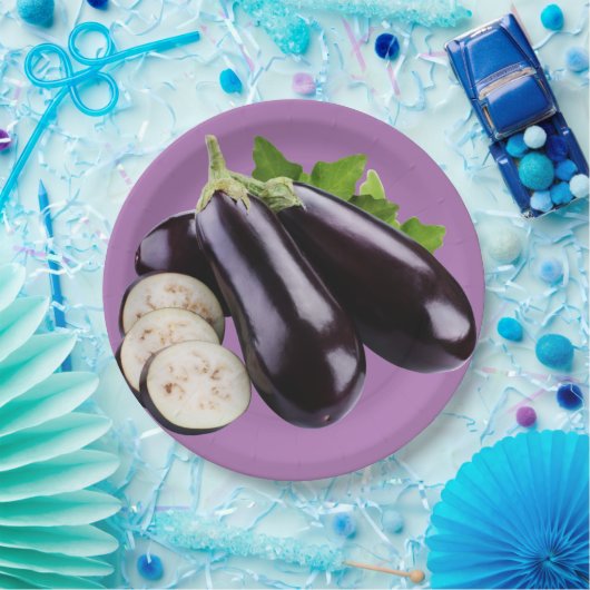 Assiettes En Carton aubergines (Fête)