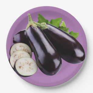 Assiettes En Carton aubergines
