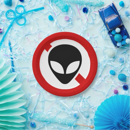ASSIETTES EN CARTON AUCUN ALIEN (Fête)