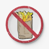 Assiettes En Carton Aucun signe Fries (Devant)