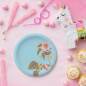 Assiettes En Carton Audubon Bleu aile Jaune Paruline Oiseau (Fête)