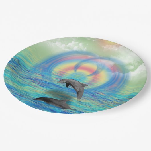 Assiettes En Carton Augmentation de dauphin (Angle)