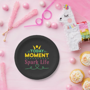 Assiettes En Carton Aujourd'hui Moment, la vie étincelante