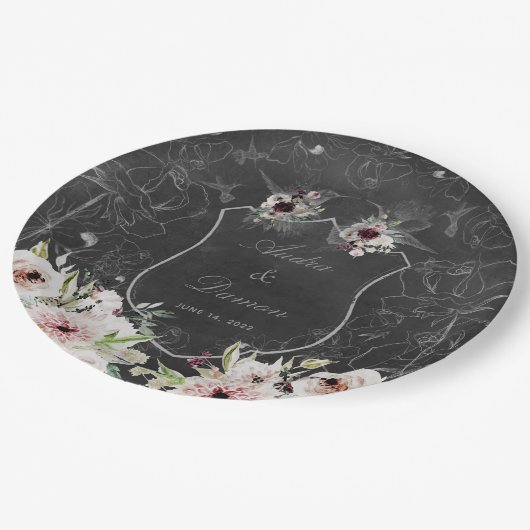 Assiettes En Carton Aura Of Night Mariage 2000 Plate Dîner (Angle)