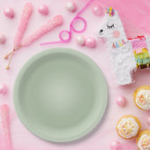 Assiettes En Carton Aura Vert Sage (Fête)