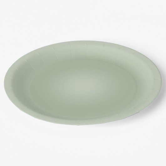 Assiettes En Carton Aura Vert Sage (Angle)