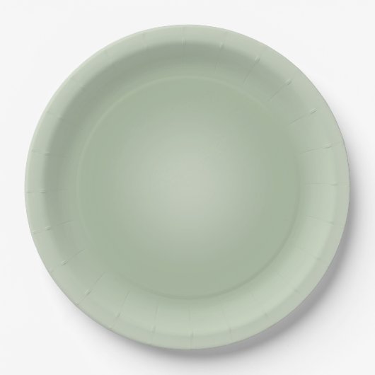 Assiettes En Carton Aura Vert Sage (Devant)