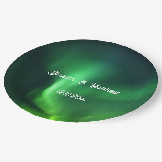Assiettes En Carton Aurora Borealis Northern Lights Mariages (Angle)