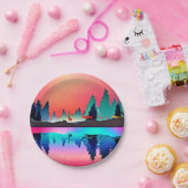 Assiettes En Carton aurore des forêts de cerfs (Fête)