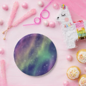 Assiettes En Carton aurore prismatique : (Fête)