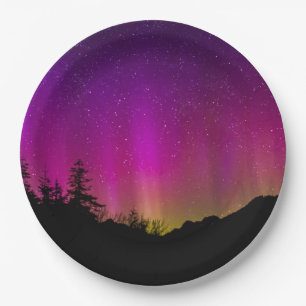 Assiettes En Carton aurores boréales Aurora Borealis étoile ciel