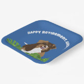 Assiettes En Carton Aussie Australian Shepherd Chien Feuilles tropicau (Angulaire)