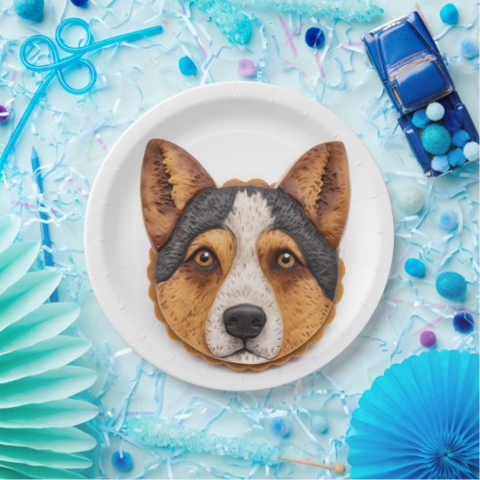 Assiettes En Carton Australian Cattle Dog 3D inspiré (Fête)