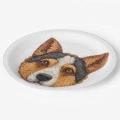 Assiettes En Carton Australian Cattle Dog 3D inspiré (Angle)