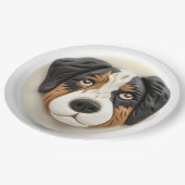 Assiettes En Carton Australian Shepherd Dog 3D inspiré (Angle)
