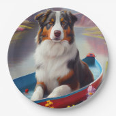 Assiettes En Carton Australian Shepherd on Paddle : Une aventure Pitto (Devant)