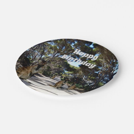 Assiettes En Carton Australian Wallaby Road, Plaques en papier (Angle)