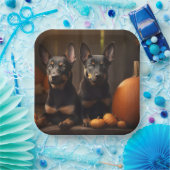 Assiettes En Carton Australien Kelpie Puppy Citrouille de plaisir d'au (Fête)