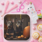 Assiettes En Carton Australien Kelpie Puppy Citrouille de plaisir d'au (Fête)