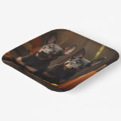 Assiettes En Carton Australien Kelpie Puppy Citrouille de plaisir d'au (Angulaire)