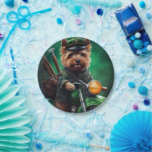 Assiettes En Carton Australien Terrier conduite vélo St. Patrick's Day (Fête)