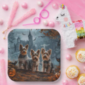 Assiettes En Carton Australien Terrier Halloween nuit chien délice (Fête)