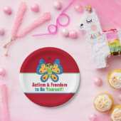 Assiettes En Carton Autisme Plaques de papier 7" (Fête)