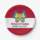 Assiettes En Carton Autisme Plaques de papier 7" (Devant)