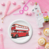 Assiettes En Carton Autobus à  impériale (Fête)