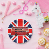 Assiettes En Carton Autobus à impériale rouge de Londres (Fête)