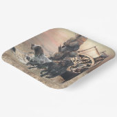 Assiettes En Carton Autocollant À poils durs Pointer allemand (Angulaire)