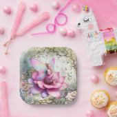 Assiettes En Carton Autocollant Fée Fée Enchantée Forêt Anniversaire (Fête)