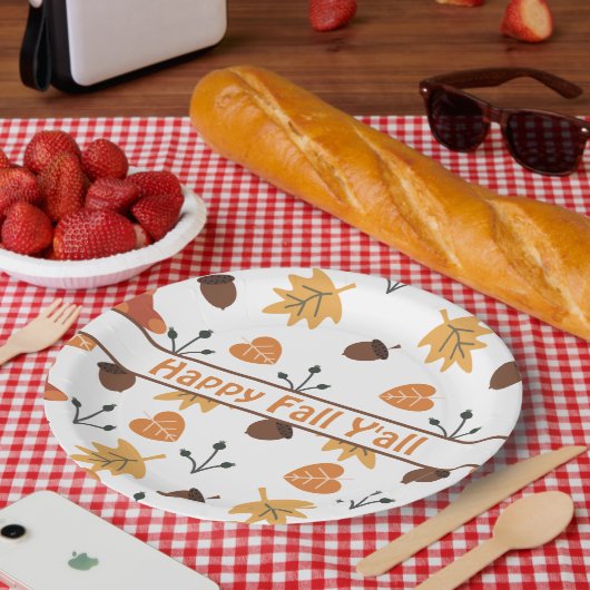 Assiettes En Carton Automne (Pique-nique)