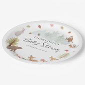 Assiettes En Carton Automne Animaux des bois Automne Baby shower d'aut (Angle)