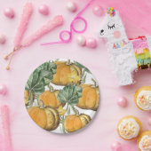 Assiettes En Carton Automne Aquarelle d'automne Citrouilles Vintages (Fête)