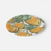 Assiettes En Carton Automne Aquarelle d'automne Citrouilles Vintages (Angle)