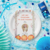 Assiettes En Carton Automne Arbres Citrouille Turquie Thanksgiving Par (Fête)
