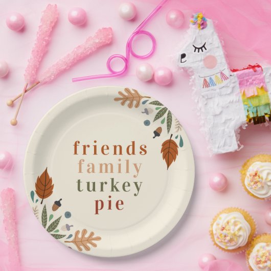 Assiettes En Carton Automne Automne Automne Thanksgiving Dîner (Fête)