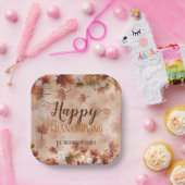 Assiettes En Carton Automne Automne Bon thanksgiving Feuille Brown (Fête)