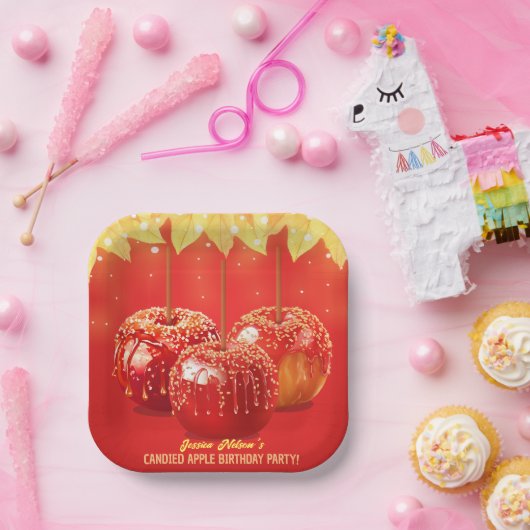 Assiettes En Carton Automne Automne Canted Apple Party (Fête)