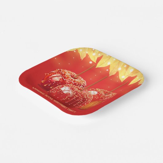 Assiettes En Carton Automne Automne Canted Apple Party (Angulaire)