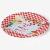 Assiettes En Carton Automne Automne Pomme cueillir Blonde Garçon Anniv (Angle)